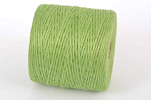 1KG Spools - Everlasto Coloured Jute Craft Twine Coloured String (2mm Approx) - Spring Green