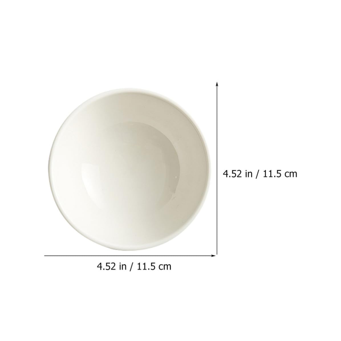 4 Piezas Cuenco de Arroz Japonés de Cerámica, Redondo