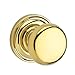 Baldwin Reserve HDROUTRR003 Half Dummy Round Knob and Traditional Round Rose Lifetime Brass Finish