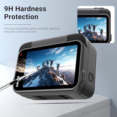 Image of M.G.R.J Tempered Glass Screen Protector for Insta360 Ace Pro 2 Action Camera (Set of 2 Tempered Glass & 1 Screen Guard)