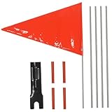 Bike Flags with Pole Reflective Bike Safety Flag Height Bicycle Flag High Visibility Go Kart Flags with Mounting Bracket for Kids