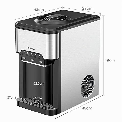 FANTASK Dispensador de Agua 3 en 1, máquina de Cubitos de Hielo con Agua Caliente y fría, Cubitos de Hielo en 10 min