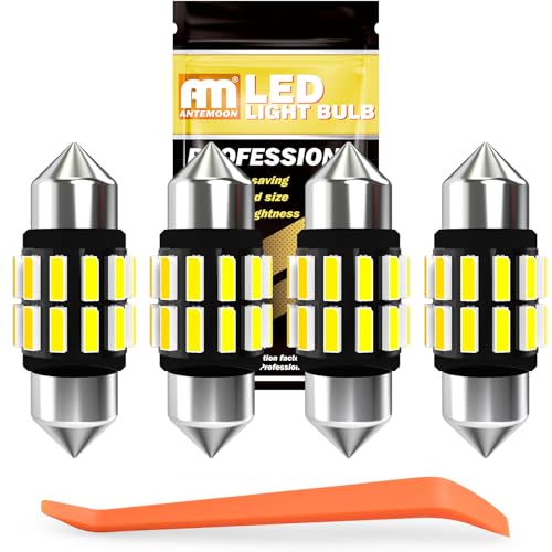 ANTEMOON 31mm Festoon C5W LED Lampadine 6500K Bianco 12V 24V