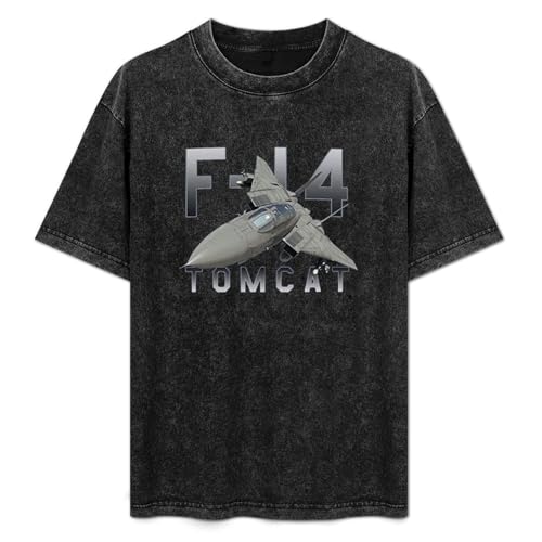 ScrubKangaroo F-14 Tomcat Mens Black T-Shirt Top Unisex Tee XXL