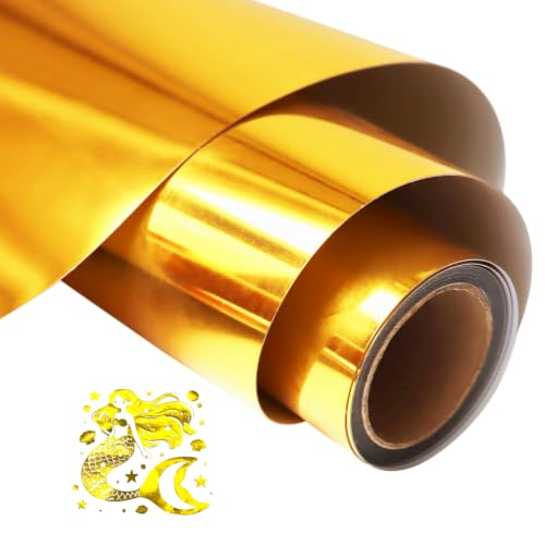 Image of Gold Heat Transfer Vinyl Metallic Gold Iron HTV Iron on Vinyl for T-Shirts | Metallic Gold