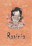 Ravinia: Taccuino A5 | Nome personalizzato Ravinia | Regalo di compleanno per moglie mamma sorella figlia | Ragazza carina con orsacchiotto | 120 ... formato A5 (14.8 x 21 cm) (Italian Edition)