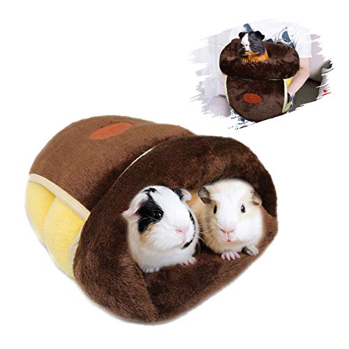 YUEPET Guinea Pig Fleece Cuddle Cave Bed for Small Animals