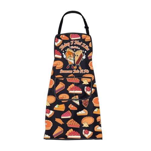ENSIANTH Pie Baking Gifts Pastry Apron Pies Gifts for Pie Baker Gifts Cooking Kitchen Chef BBQ Bakery Aprons with Pockets (25610 Pie Baking A)