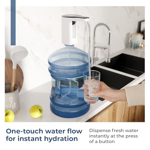 Image of Lifelong Automatic Water Dispenser Pump for 20 Litre Bottle | USB Rechargeable Electric Water Pump with 1200mAh Battery | One Touch Operation | Portable Water Dispenser for Home, Office & Travel
