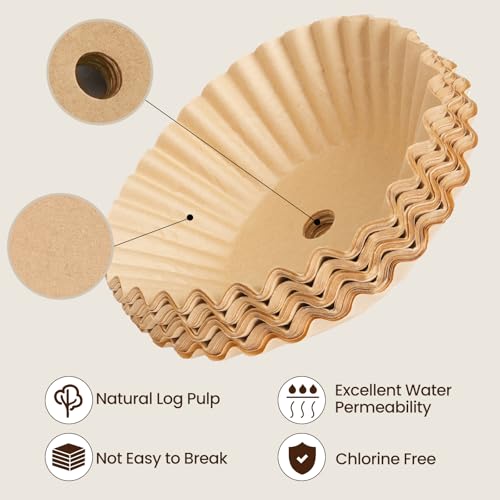 Coffee Filter Compatible with Sybo Commercial Coffee Maker, 120pcs Bowl Organic Basket Filters for Sybo 30cup Stainless Steel - Thumbnail 3