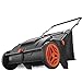 VEVOR Push Lawn Sweeper, 21inch Leaf & Grass Collector, Heavy Duty Thickened Steel Durable to Use with Large Capacity 3.5 cu. ft. Mesh Collection Hopper Bag, 2 Spinning Brushes