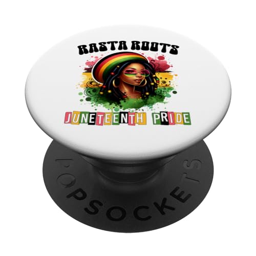 Festeggia Juneteenth African American Rasta Roots Vibrant PopSockets PopGrip Intercambiabile