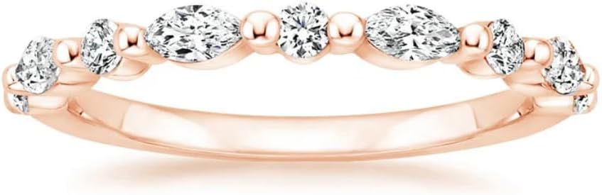 3 CT Marquise Cut Moissanite Bridal Ring Set For Women Wedding Engagement Ring Set Antique Alternating Solitaire 925 Silver 10K 14K 18K Solid Gold Anniversary Promise Gifts for Her