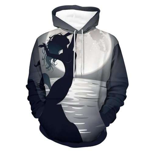 Sweat à capuche sirène de nuit pull unisexe confortable contre le froid