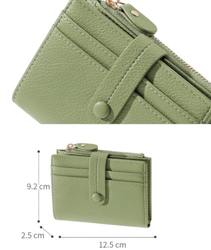 Womens Rfid Wallet, Small Slim Thin Compact Credit Card Wallet for Women, PU Leather Bifold Cash Laddies Wallet with Zipper Coin Pocket & ID Window2