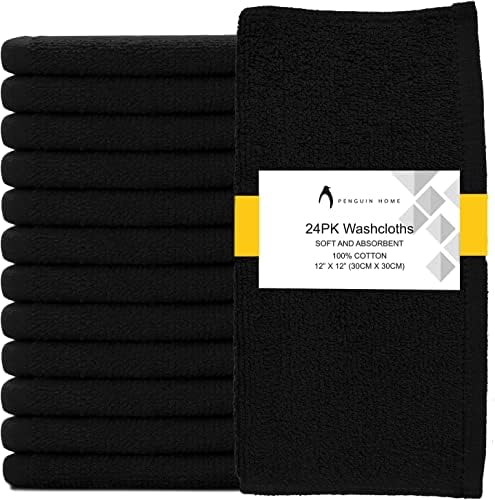 Penguin Home 100% Cotton Hand Towels Set of 12,Ultra Soft Hand Towels,Bulk Hand Towels,Cotton Salon Towel,Spa Hand Towel,Gym Hand Towel,Absorbent,Hand Towel,Hand Towel 16x26 in,400 GSM