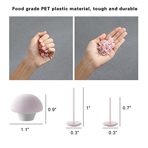 Kitchnexus Bettdecken Clips, 20 Stück Bettbezug Befestigungs Clips, niedliche runde Pilz Bettlaken Klammer, Anti-Lauf Kick Schnalle, Bettwäsche Zubehör mit Box (Weiß) - Image 3