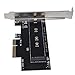 SATMW M Key M.2 NVMe SSD to PCIe PCI Express 3.0x4 Adapter Card 2230 2242 2260 2280 Size M.2 SSD Riser Card Support PCI-E X4 X8 X16