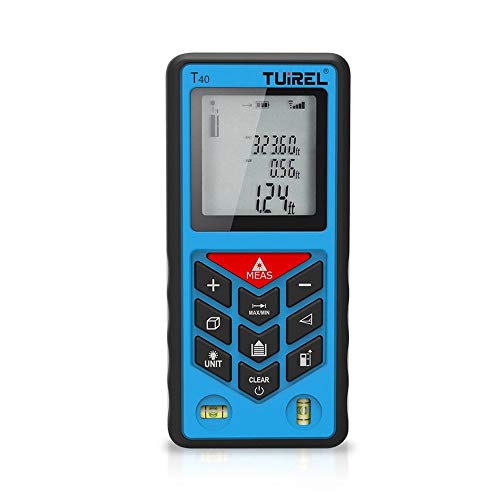 Distance Measurer 131ft/40m Handheld Range Finder Meter Tuirel T40 Measuring Device with Pythagorean Theorem Mode