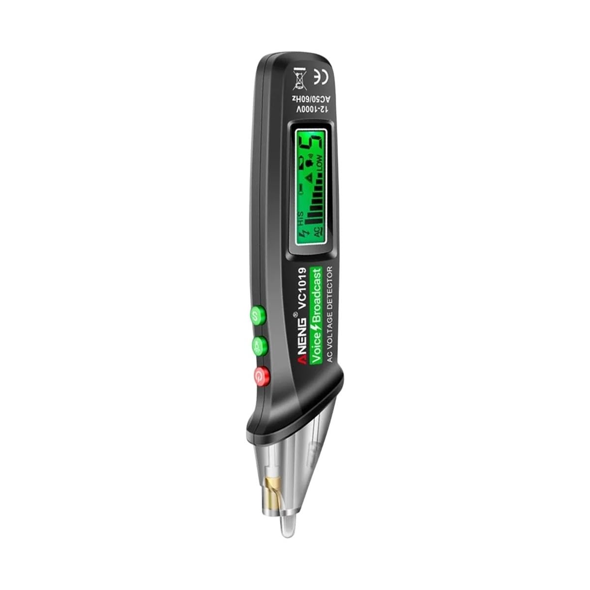 AC12V-1000V Voltage Tester Pen NVC Inductive Electrical Tester with LCD Display Buzzer Alarrm Wire Breakpoint Finder