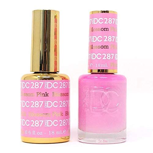 DND DC 100% Pure Soak Off Gel - All in One - Nail Lacquer and Gel Polish, 0.5 Oz / 15ml each - (287 - Blossom Pink)