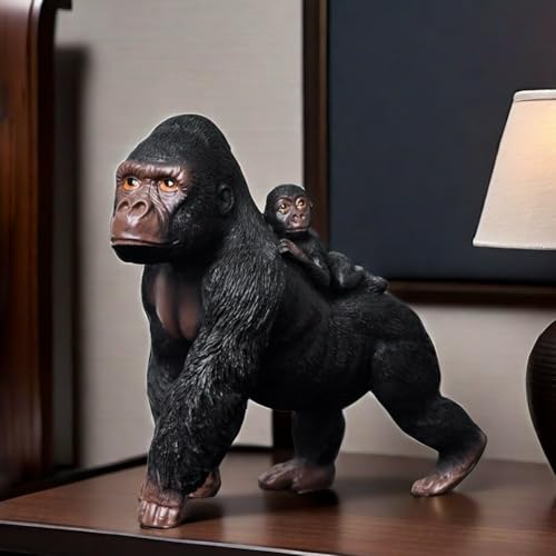 SHTWX Gorilla Orangutan Statue Sculpture Frgurine Gifts for Gorilla Lover Office Home Living Room Decor Desk Accessories Decoration