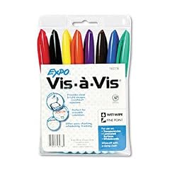 Expo Wet-Erase Fine-Tip Markers Assorted Colors 1 ea Pack of 10