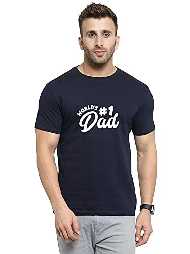 Image of MyTees |Funny Graphic Printed Trending Quotes Tshirt for Men | Half Sleeves T-Shirt for Women |Worlds Best dad Fathers Day papa tees |100% Cotton Biowash T-Shirt 180GSM for Man