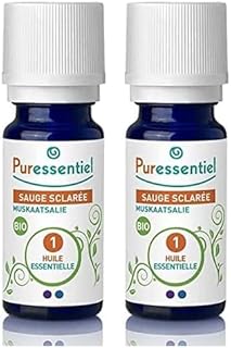 Puressentiel - Huile Essentielle Sauge Sclarée - Bio - 100% pure et naturelle - HEBBD - 5 ml (Lot de 2)