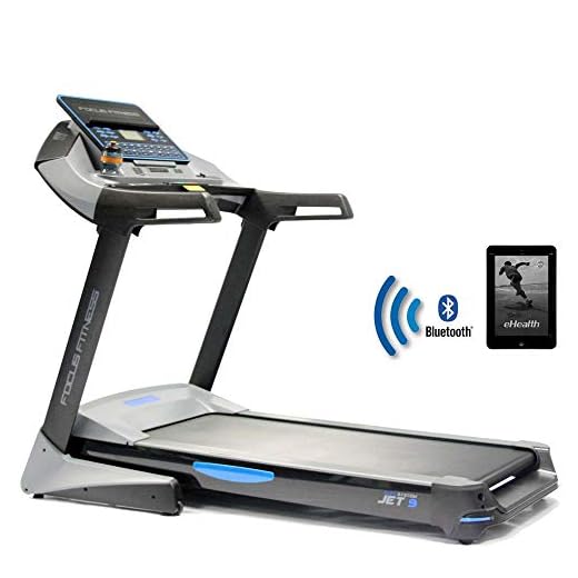 Focus Fitness Loopband Jet 9 iPlus - 2,5 pk 20 km/u - compatibel met smartphone/tablet-app - inklapbaar - belastbaarheid tot 150 kg - Semi-professioneel Treadmill