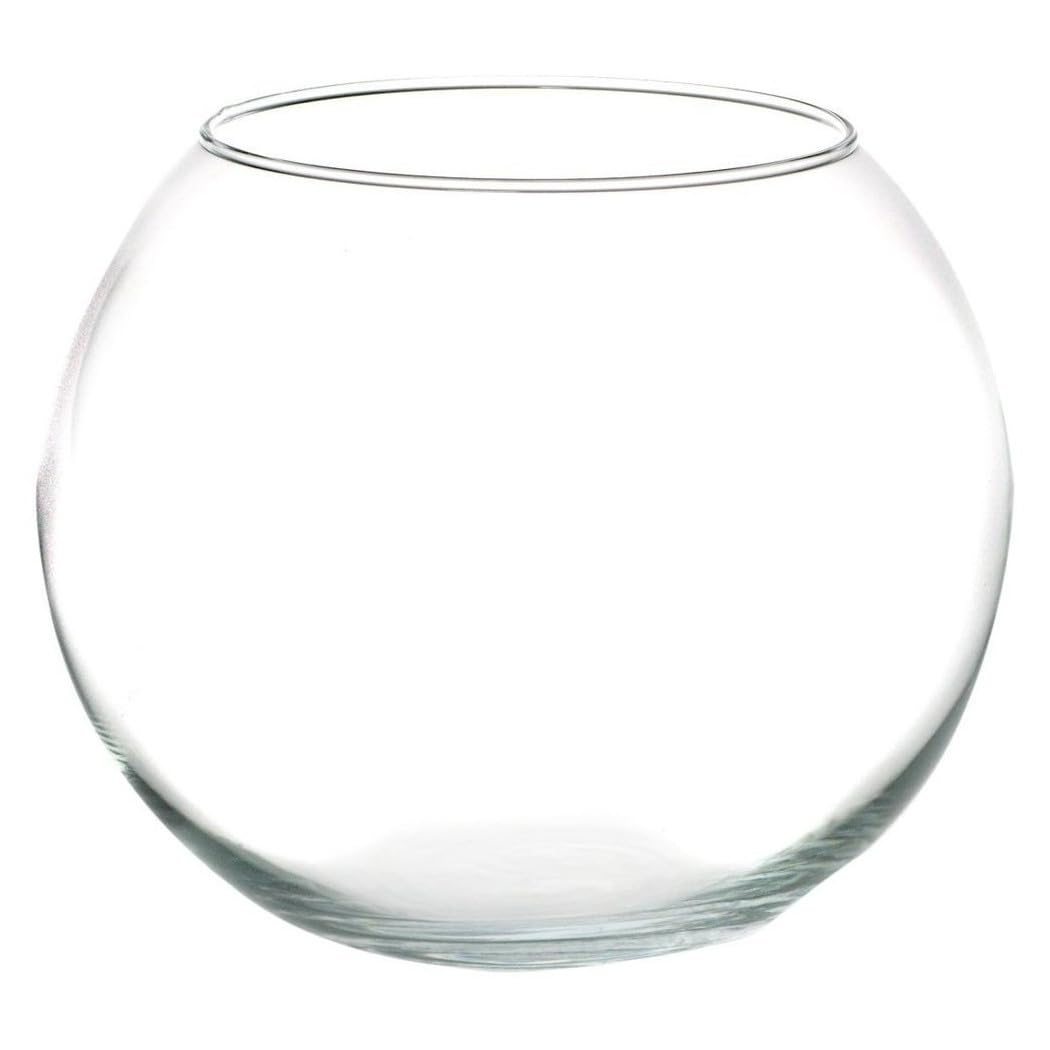 Trade Shop - Ampolla Boccia per Pesci in Vetro 30 Cm Acquario Pesce Rosso Centrotavola