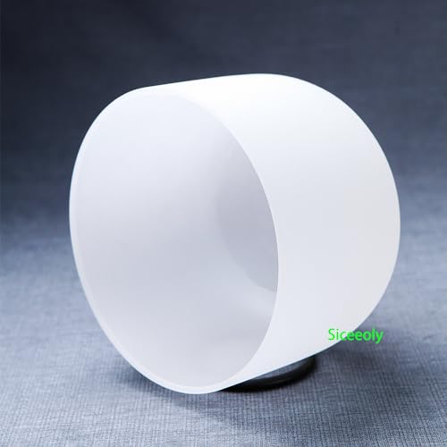 Siceeoly SZ-8"F NO BAG 8 Inch F Note White Crystal Singing Bowl Frosted Quartz Heart Chakra Meditation Sound Healing thumb #2