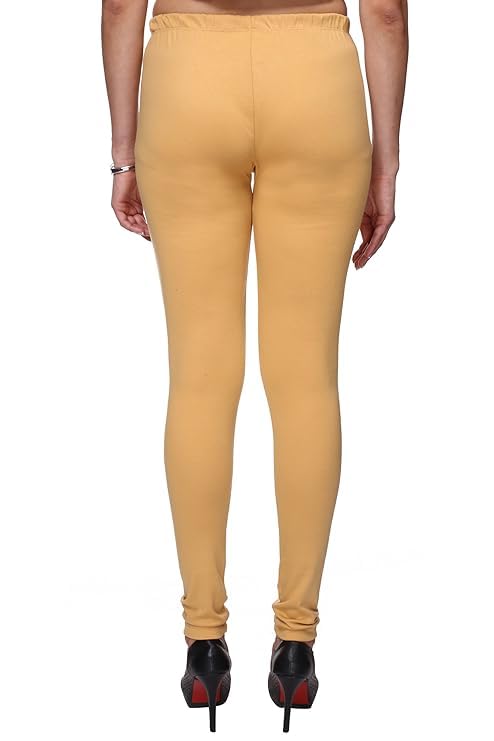 Image of Women's Premium Stretchable Cotton Leggings | Soft Slim Fit Ankle Length Churidar Pants for Casual, Ethnic, Office & Daily Comfortable Wear (Pack of 1)