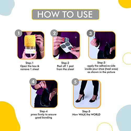 Image of SlickFix Shoe Bite Protector Pads Self-Adhesive With 24-Pcs, back heel for protectors, Heel comfort pads, Suitable for Insole, Heel savers for shoes, Sneakers, Shoes Accessories for Men & Women.