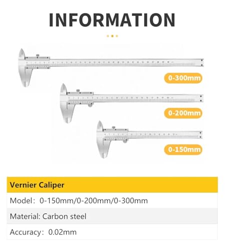 Calibrador Vernier de Acero Carbono 0-150mm con Tornillo miniatura 6