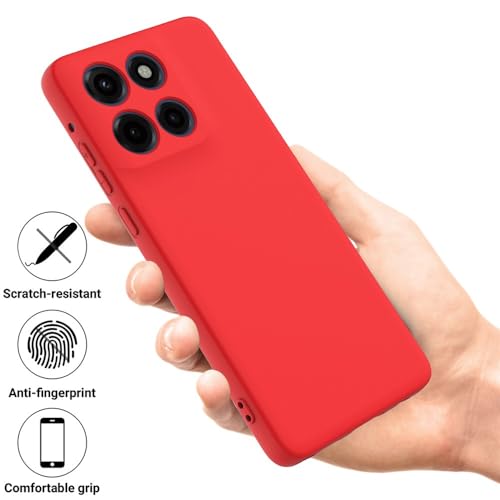 Image of Back Cover for Motorola Edge 60 Stylus 5G | Full Camera Protection | Premium Liquid Silicon Case | Flexible Bumper Case for Motorola Edge 60 Stylus 5G (Red)