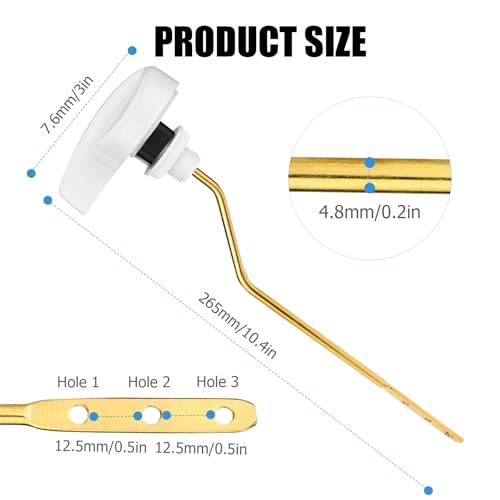 Image of Compatible with TOTO Toilet Handle Replacement Parts Kit, Universal THU068#CP Trip Lvr for St743S Side Mount Toilet Flush Tank Lever Handle for TOTO Kohler Toilet Tank, 1-Pack Bright White