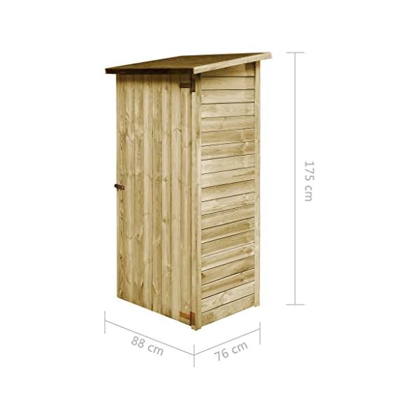 FAMIROSA Garten-Geräteschuppen Kiefernholz Imprägniert 88x76x175 cm – Bild 8