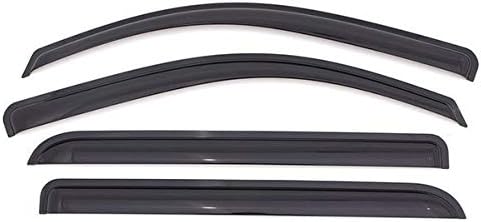 Black Horse Off Road [BHOR] Tape On Rain Guards/Wind Deflectors Compatible with 2011-2021 Jeep Grand Cherokee Smoke 4 PCs - 140303