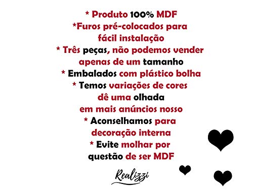 Kit Trio de Nicho Redondo Branco Mdf