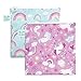 Bumkins Sandwich Bag/Snack Bag Set, Rainbows & Unicorns, 7 X 7 Inch (Pack of 2)