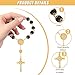 ZIMISI 2PCS Car Rosary for Rearview Mirrors, Personalized Blessing Automotive Rear View Mirror Charm, Cross Rosary Hanging Ornament, Car Mirror Hanging Accessories for Women Men (Black)