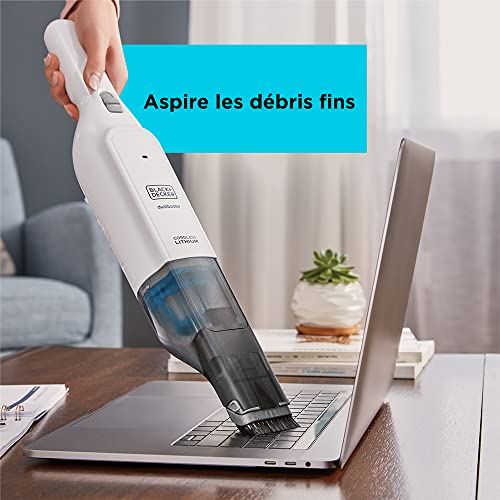 BLACK+DECKER - Aspirateur à main PELICAN (12V 1.5 Ah) - Bec extra-large rétractable 75 mm - Autonomie 11min - 27,5 AirWatts - Fourni avec une base de charge - HLVC315B11-QW - Image 7