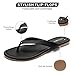 FITORY Women's Casual Flip Flops,Comfortable Thong Walking Slide,Summer Beach Flat Sandals for Indoor and Outdoor Black Size 9