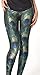 Sister Amy® Women's Printed Leggings - Buttery Soft Yoga Pants, High Waist Stretchy Tights for Workout, Plus Size Dark Green Peacock One Size
