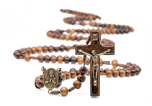 ROSÁRIO COM TRIÂNGULO DO SAGRADO CORAÇÃO DE JESUS E VERSO NOSSA SENHORA DAS GRAÇAS