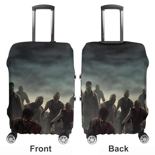 Many Zombie Luggage Cover, Washable Elastic Suitcase Cover Protector Fit 18-32 Inch Luggage3