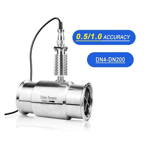 Débitmètre à turbine DN15 pour mesure précise d'eau chaude et huile