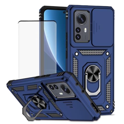 Coque Mi 12 Pro 5G verre trempé et béquille de protection 2201122C