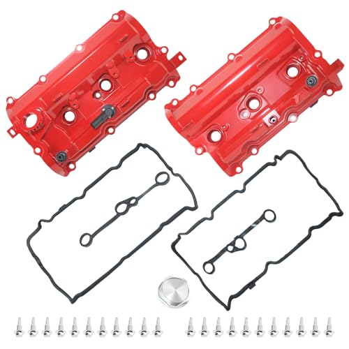 Phraetyson Upgraded Aluminum Left & Right Engine Valve Cover Set Compatible with 2009-2020 Nissan 370Z 2008-2013 Infiniti G37 2011-2013 M37 2014-2017 QX70 QX50 2014-2019 Q70 3.7L 13264EY01E 13264EY01C by Phraetyson - Used condition - US$107.82